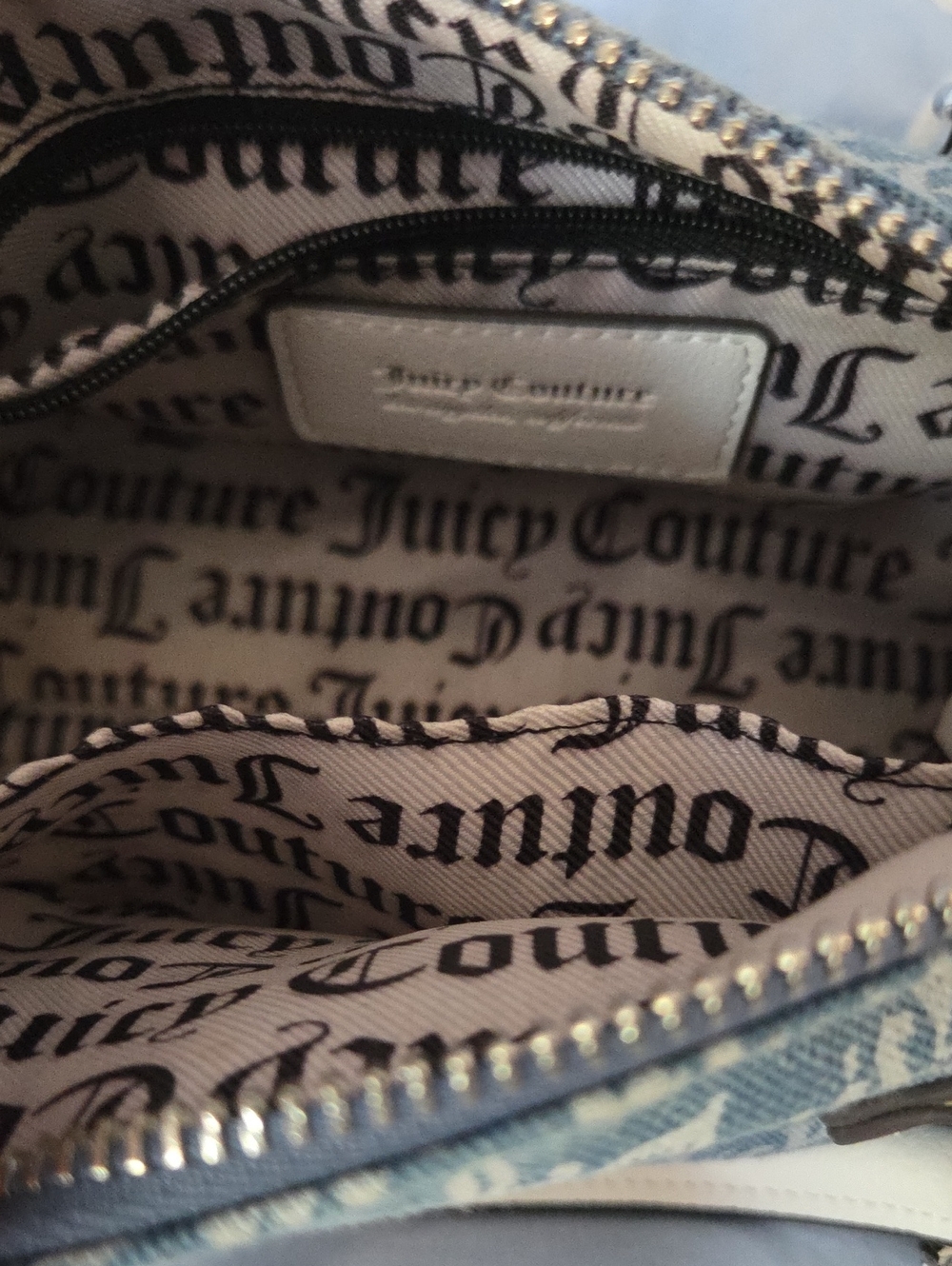 Juicy Couture Crossbody Bag And Juicy Couture Berry Sweet Card Wallet Dusty Blue - Picture 4 of 5